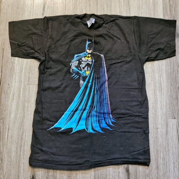 VTG 1988 Batman DC Comics Gotham T-Shirt Oneida Medium Single Stitch Read - Picture 4 of 6